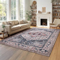PURRUGS Vintage Farmhouse Boho Large Area Rug 8x10 ft, Non-Slip Machine by PURRUGS