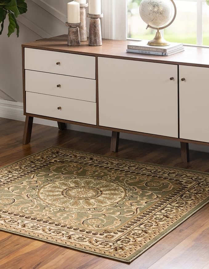 Unique Loom Versailles Collection Traditional Classic Medallion Floral Motif - Image 2