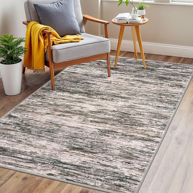 3x5 Modern Abstract Area Rug for Entryway, Low-Pile Door Mat Indoor for Living - Image 3