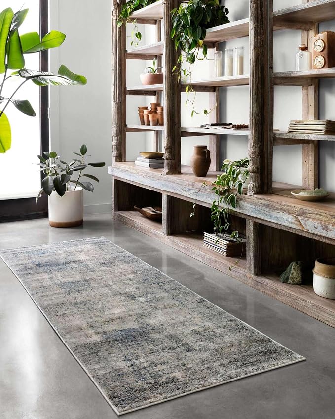 Loloi Teagan Collection TEA-05 Denim/Slate 7'-11" x 10'-6" Area Rug, Soft - Image 9