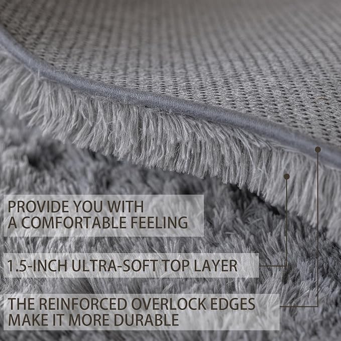 8x10 Area Rugs for Living Room Bedroom, Soft Fluffy Shaggy Bedside Rug - Image 8
