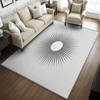 Mid Century Rugs for Living Room -Minimalist Sun Rug, 6x8 ft, Modern Abstract - Image 2