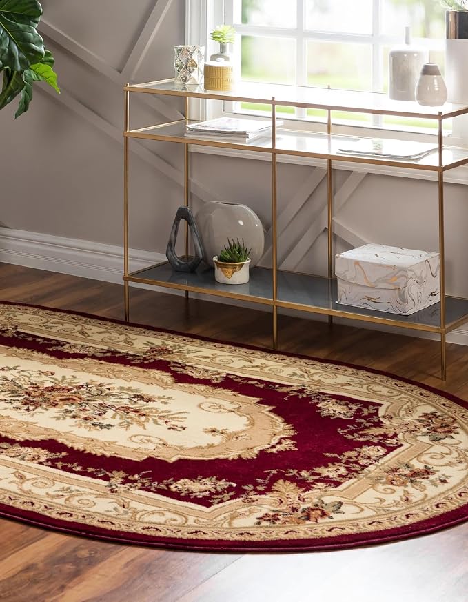 Unique Loom Versailles Collection Traditional Classic Floral Motif Area Rug - Image 3