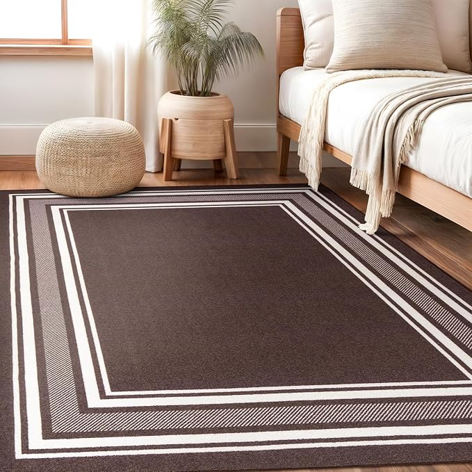 Beverly Rug Non Slip Area Rugs 3x5 Modern Bordered Non Skid Rubber Backing Soft - Image 7