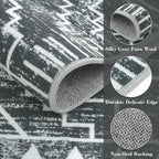 Wonnitar Moroccan 6x9 Area Rugs, Washable Grey Rugs - Image 4