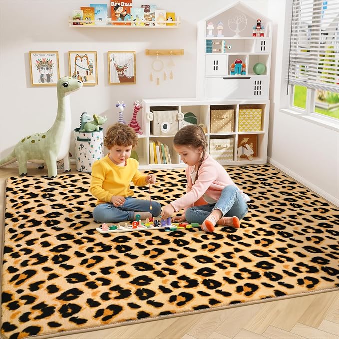 Amearea Soft Leopard Rugs for Bedroom Living Room, 4x6 Modern Cheetah Print - Image 4