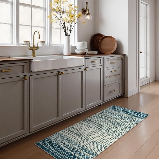 Moroccan Small Rug for Bedroom 2x4, Soft Non-Slip Indoor Door Mats for Entryway - Image 5