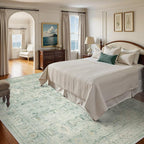 Lahome Vintage 9x12 Washable Green Rugs - Image 2
