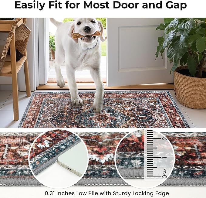 KOZYFLY Area Rug 3x16 Ft Washable Boho Runner Rug - Image 6