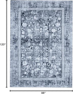 Area Rug 8×10, Large Vintage Boho Rug, Ultra-Soft Low Pile, Non Slip, Stain - Image 2