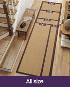DEXI Hallway Runner Rug 2x7 Jute, Woven Braided Sisal Runner Non Slip, Entryway - Image 2