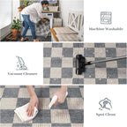 LIVEBOX 8x10 Area Rugs for Living Room, Checkered Non-Slip Washable Rugs - Image 8
