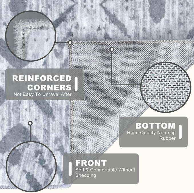 KILOCOCO Kitchen Runner Rug Hallway Runner Rug Washable, Soft Runners Rugs Non - Image 4