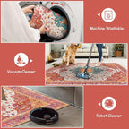 Moynesa Ultra-Thin Washable Vintage Area Rug - Image 3