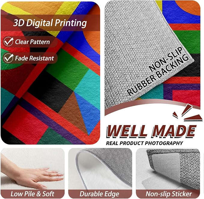 Geometric Washable Rugs - Image 5