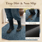 MontVoo Door Mat Indoor Entrance Doormat, Absorbent Durable Rubber Non Slip - Image 3