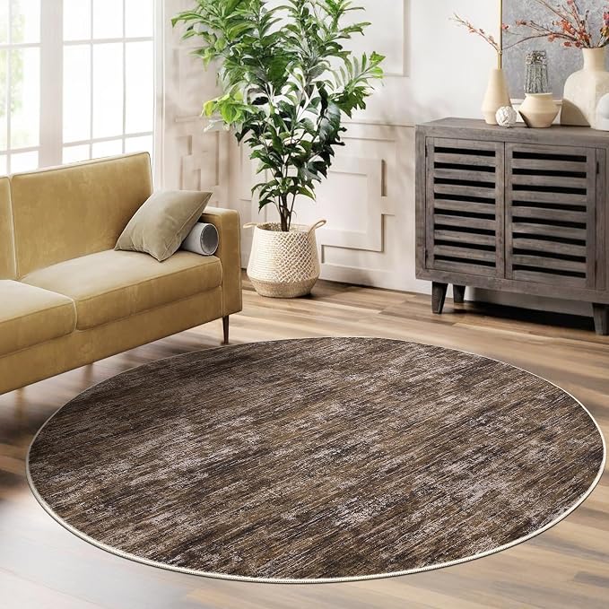 RUGSREAL Washable Round Rug 4x4 ft - Image 7