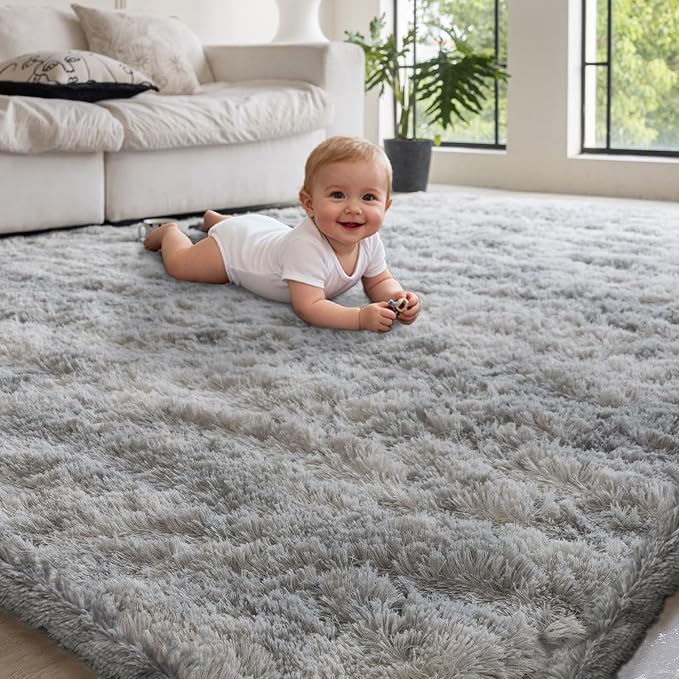 5x7 Area Rugs for Living Room Bedroom, Soft Fluffy Shaggy Bedside Rug, Indoor - Image 2