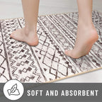 KUTA Moroccan Kitchen Rugs, 2x3 Brown Cream Entryway Rug Non-Slip Washable - Image 8