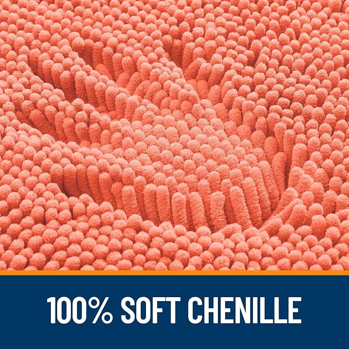 OLANLY Bathroom Rugs 70x24, Extra Soft Absorbent Chenille Bath Rugs, Rubber - Image 3