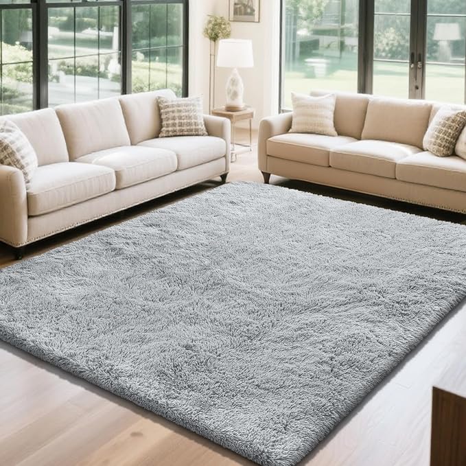 Fluffy Rug Shaggy Area Rug, Small Bedside Rug, Soft Fluffy Shaggy Entryway by Yongyangjuxi