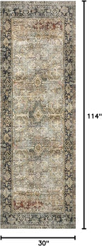 Loloi Layla Collection LAY-03 Olive/Charcoal 2'-6" x 9'-6" .13" Thick Runner Rug - Image 2