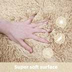 2x3 Solid Fluffy Camel Area Rug – Washable, Small Bedroom Rug, Non-Slip High - Image 3