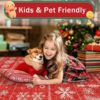 Christmas Area Rug 8x10 Living Room Rugs, Machine Washable Boho Christmas Tree - Image 4