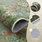 Wonnitar Washable 5x7 Area Rugs, Non-Shedding Living Room Throw Rug, Botanical - Image 3