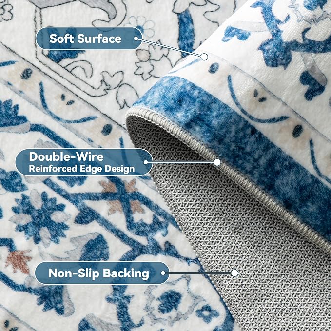 EnHomee 4x6 Area Rugs for Living Room, Boho Area Rug, Machine Soft Washable Rug - Image 4