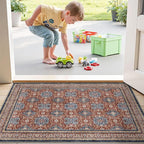 LUMI Indoor Door Mat 17x30, Washable Low Pile Entry Rug - Image 4