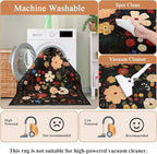 U'Artlines 6x9ft Vintage Floral Area Rug Machine Washable Ultra Soft Low Pile - Image 9