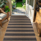 Striped Easy Jute Rug 3x5 Outdoor Entryway Rug Washable Area Rugs - Image 7
