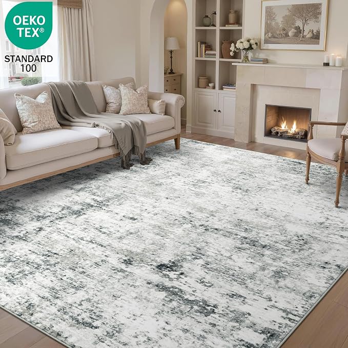 8x10 Machine Washable Area Rug for Living Room, Kids and Pets Friendly for - Image 3