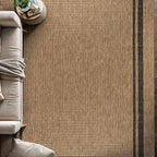Beverly Rug Easy Jute Bordered Rug 5x7 Washable Durable Indoor Outdoor Area Rugs - Image 4