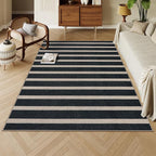 Lahome Striped Easy Jute Indoor Outdoor Rug, Washable Rugs 5x7 - Image 3