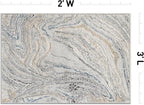 Rugshop Marble Swirl Distressed Gray Area Rug 2' x 3' Modern Indoor Rug - Image 2