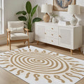Boho Washable Rugs for Bedroom 2x3, Modern Sun Print Soft Minimalism Area Rug by Unknown