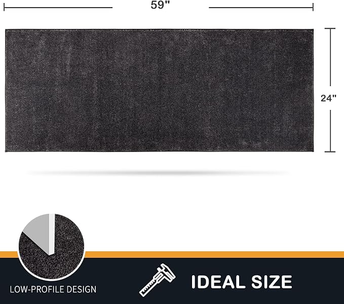 PURRUGS Dirt Trapping Door Mat 24" x 59", Non-Slip Machine Washable Entry Rug - Image 2