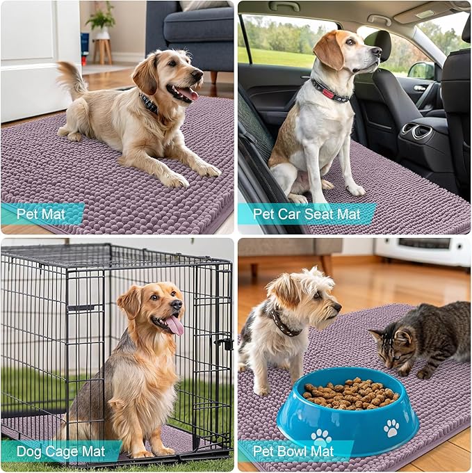 OLANLY Dog Door Mat for Muddy Paws 30x20, Absorbs Moisture and Dirt, Absorbent - Image 7