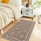 WITSHOCK Washable 2x4 Entryway Area Rug, Soft Non-Slip Rugs Vintage Flower - Image 4