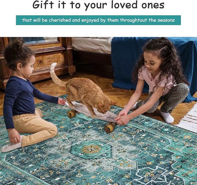 Moynesa Ultra-Thin Vintage Area Rug - Image 4