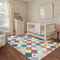 jinchan Macy Area Rug 5x7 Kids Washable Indoor Floor Cover Non-Slip Modern Soft by JINCHAN