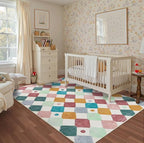 jinchan Macy Area Rug 5x7 Kids Washable Indoor Floor Cover Non-Slip Modern Soft by JINCHAN