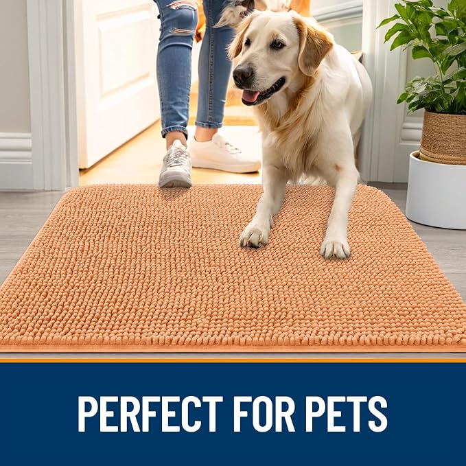 OLANLY Dog Door Mat for Muddy Paws 59x32, Absorbs Moisture and Dirt, Absorbent - Image 6