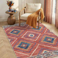 Area Rug 4x6 Rug Machine Washable Non-Slip Low Pile Print Pattern Western Rug by BESTSWEETIE