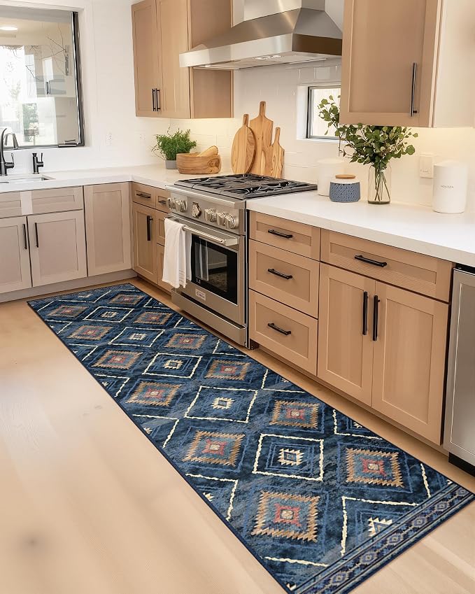 Area Rug 2x6 Rug Machine Washable Non-Slip Low Pile Print Pattern Western Rug - Image 8