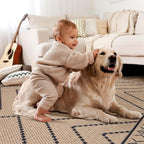 Tangsoo Easy Jute Rug 3x5 for Entryway, Geometric Non-Slip Washable Indoor - Image 7