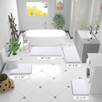 OLANLY Bathroom Rugs 47x24, Extra Soft Absorbent Chenille Bath Rugs, Rubber - Image 2