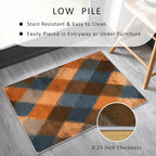 Checkered Geometric Rug, Washable 6x9 Rug - Image 4